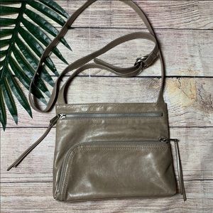 HOBO Cassie Leather Crossbody Bag in Ash